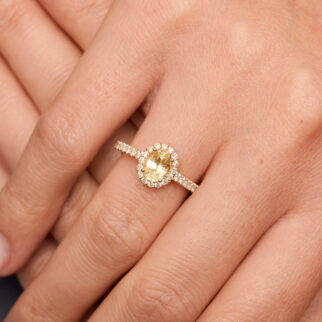 Bague Saphir Jaune