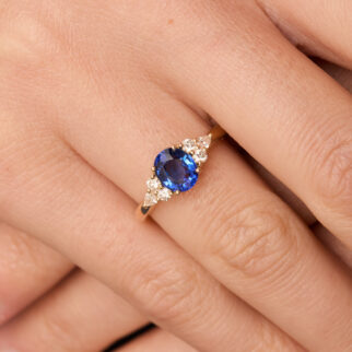 Bague Bandeau Saphir Bleu