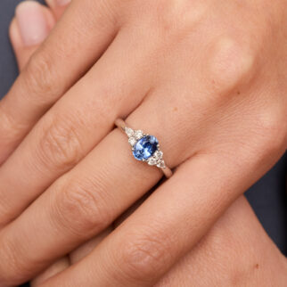 Bague Bandeau Saphir Bleu