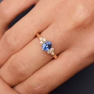 Bague Bandeau Saphir Bleu