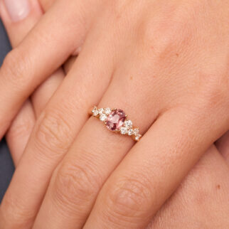 Bague Bandeau Saphir Padparadscha