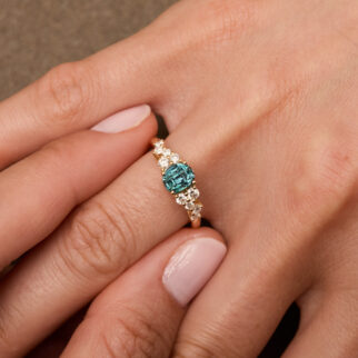 Bague Bandeau Saphir Teal