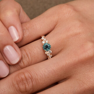 Bague Bandeau Saphir Teal