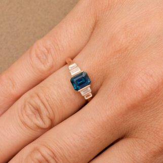 Bague Esmeralda - Saphir Teal 2.06 carats