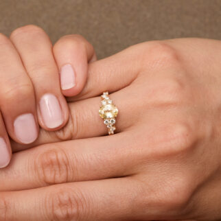 Bague Bandeau Saphir Jaune