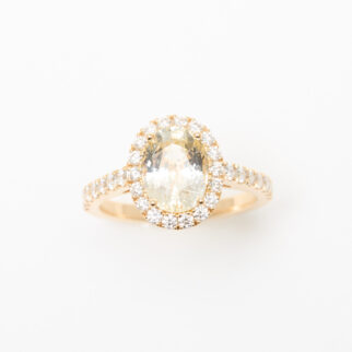 bague saphir jaune