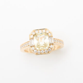 bague saphir jaune