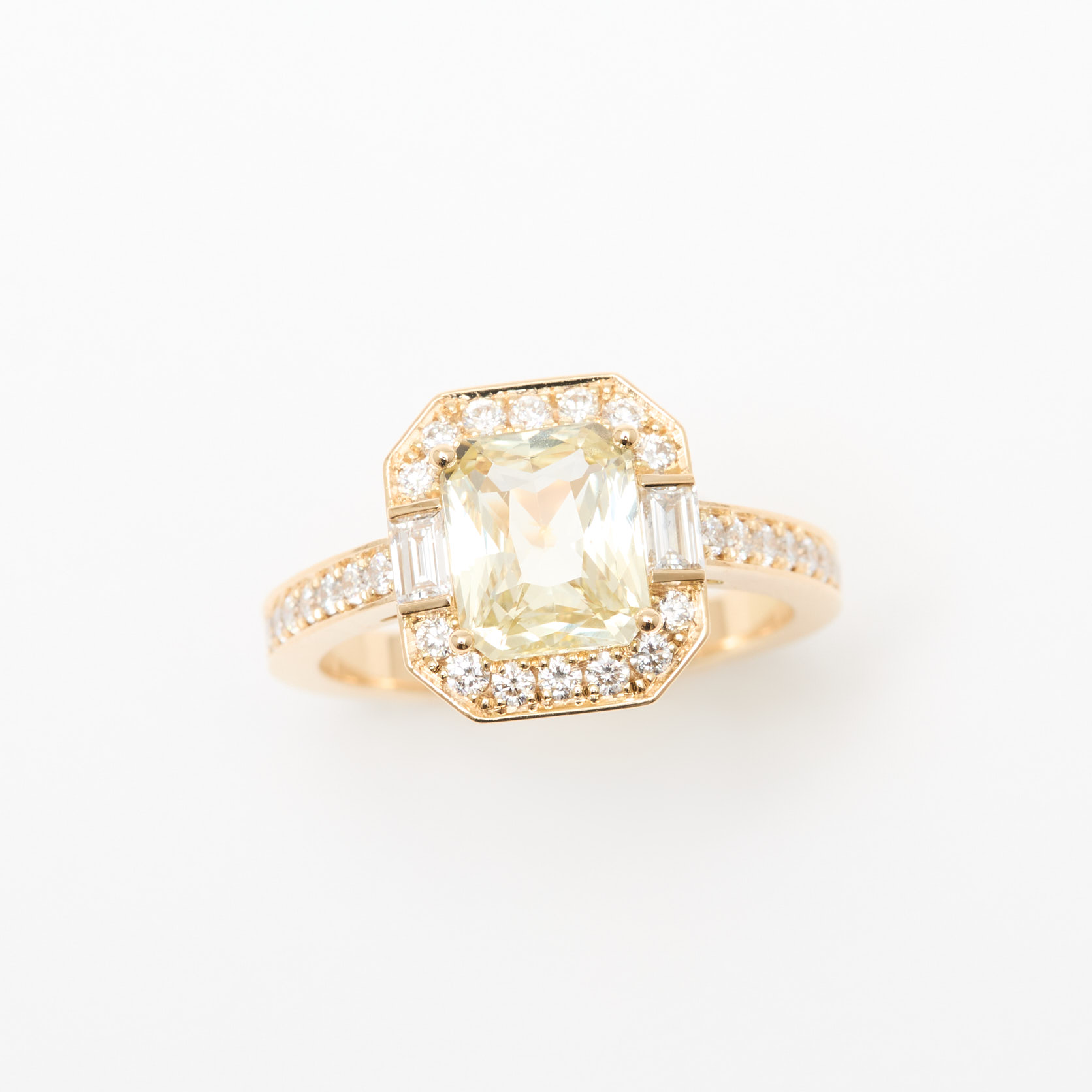bague saphir jaune