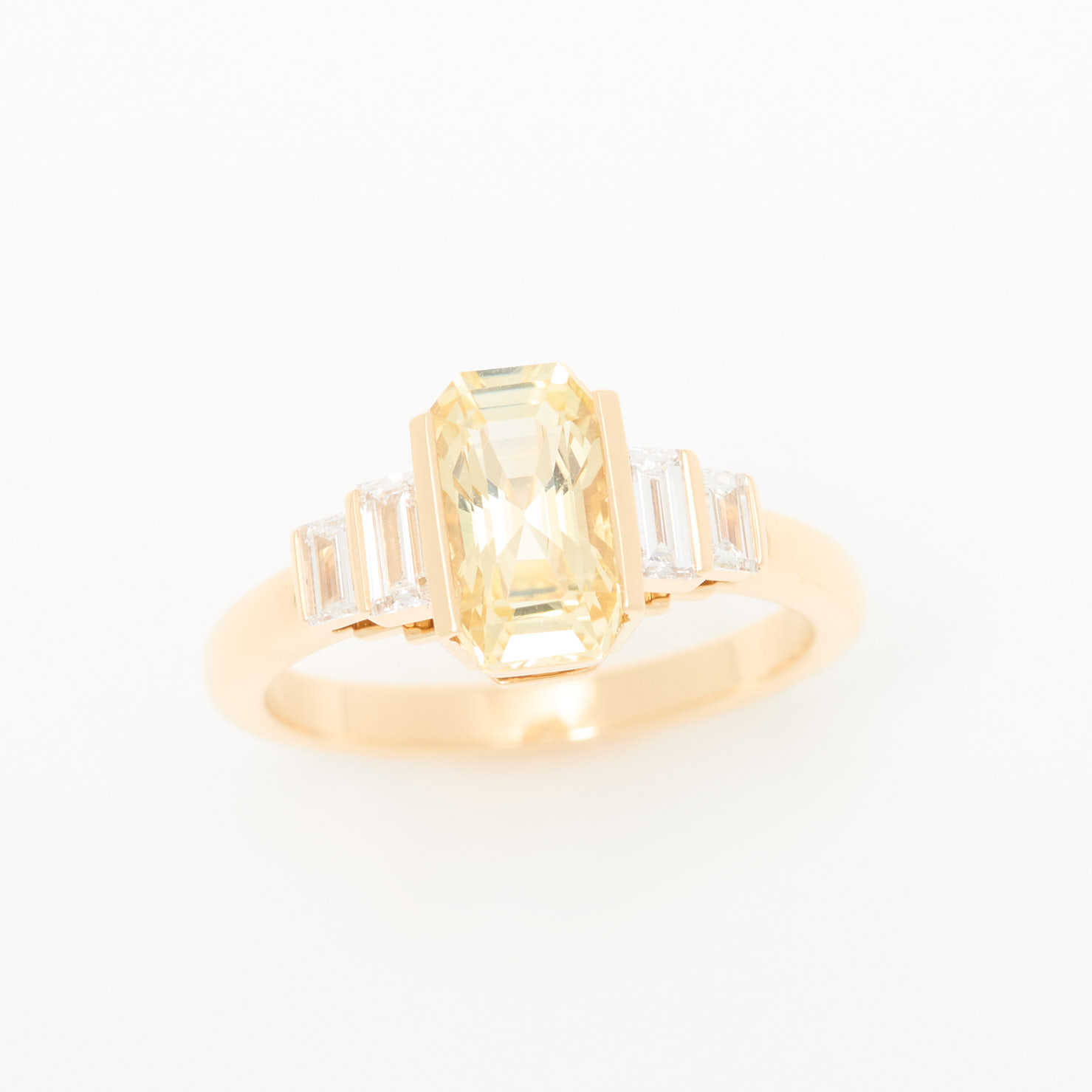 bague saphir jaune