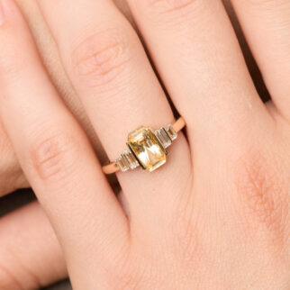 bague saphir jaune