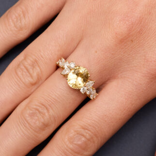 bague saphir jaune