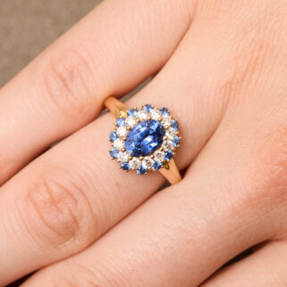 bague saphir bleu