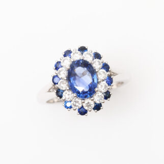 bague saphir bleu