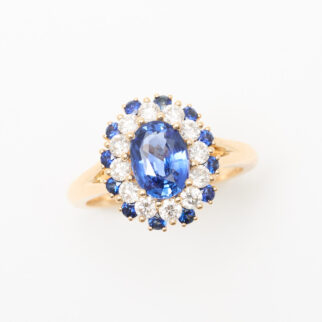 bague marguerite saphir