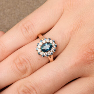 Bague Colombo - Saphir Teal Indigo 1.36 carats