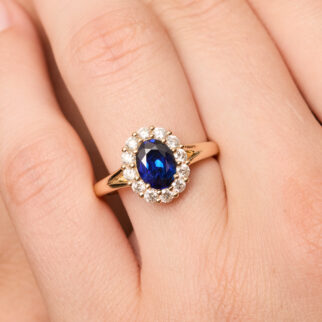 bague saphir peacock