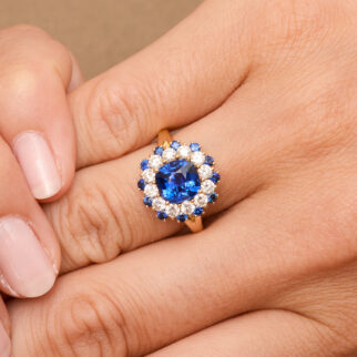 Bague Colombo - Saphir Peacock 2.60 carats