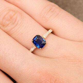 bague trilogie saphir