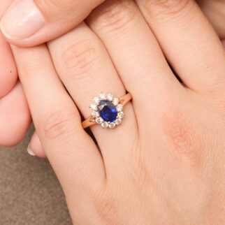 bague saphir peacock