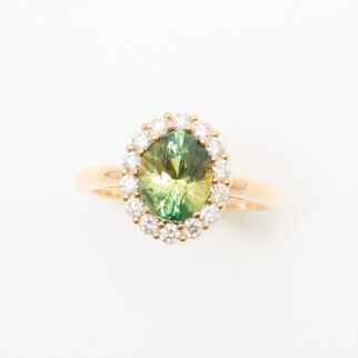 bague saphir bicolore