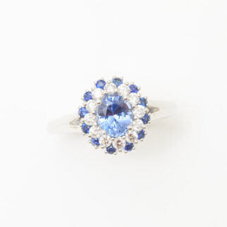 bague marguerite saphir