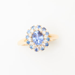 bague saphir cornflower