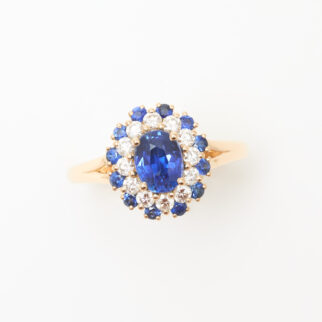 bague marguerite saphir