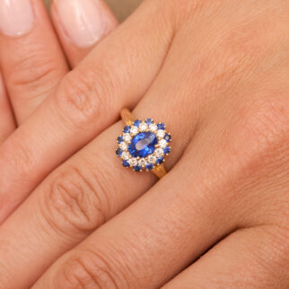 Bague Colombo - Saphir Peacock 1.12 carats