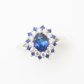 bague marguerite saphir