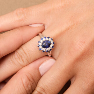 Bague Colombo - Saphir Peacock 1.22 carats