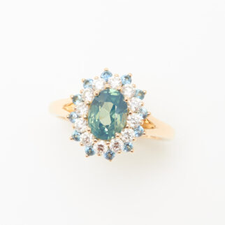 bague saphir teal