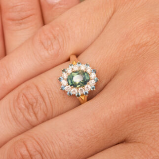bague saphir teal
