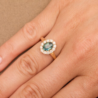 bague saphir teal