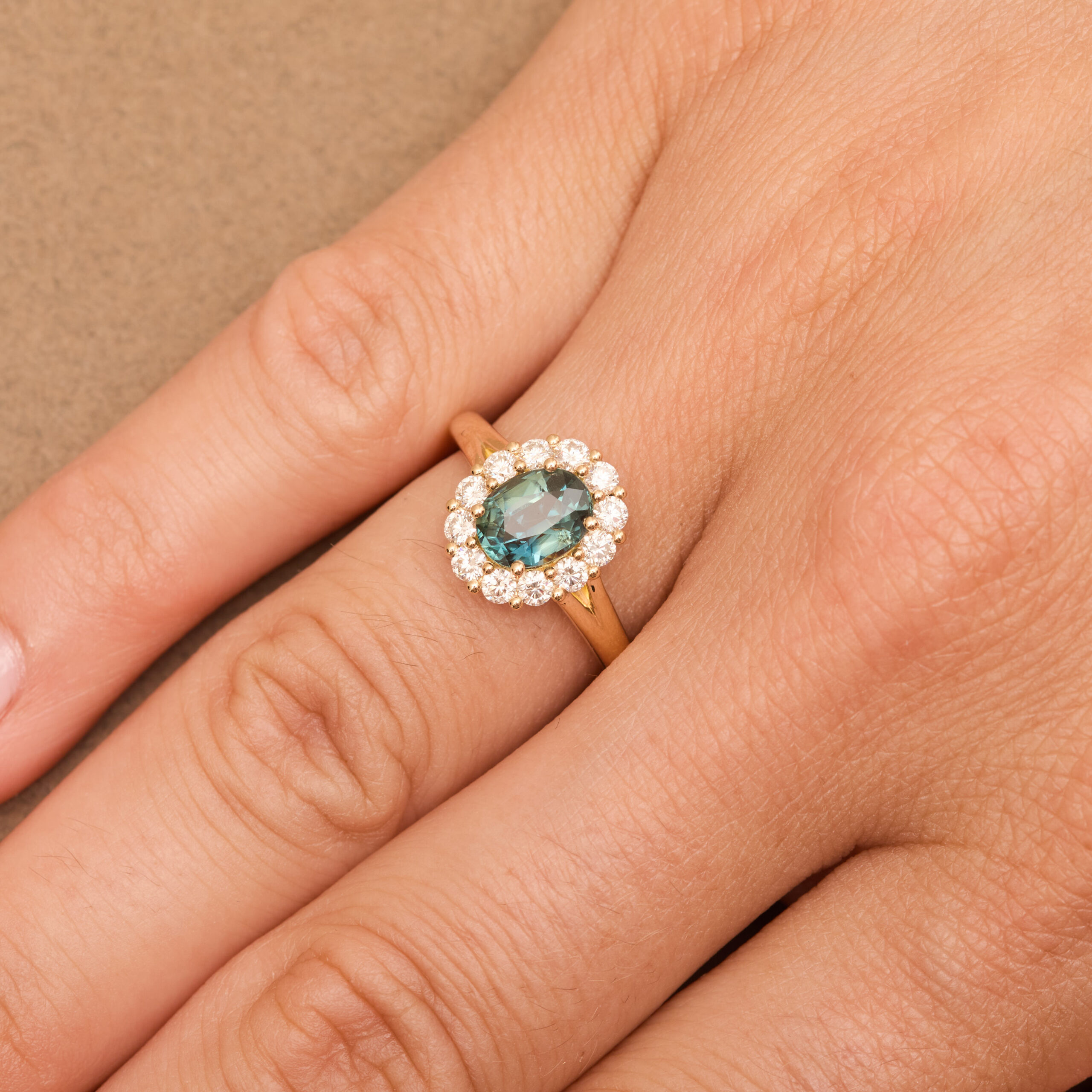 bague saphir teal