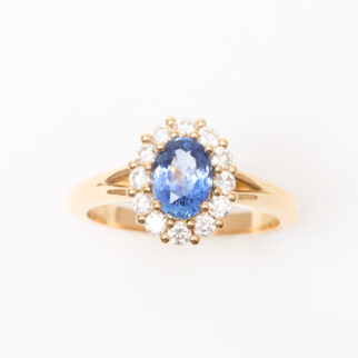 bague saphir cornflower