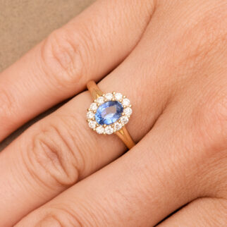 bague marguerite saphir