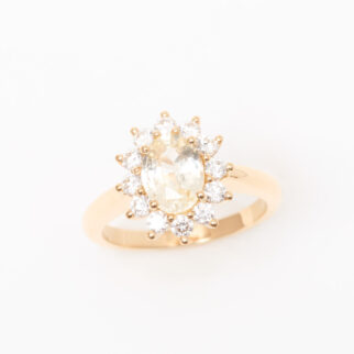 bague saphir jaune