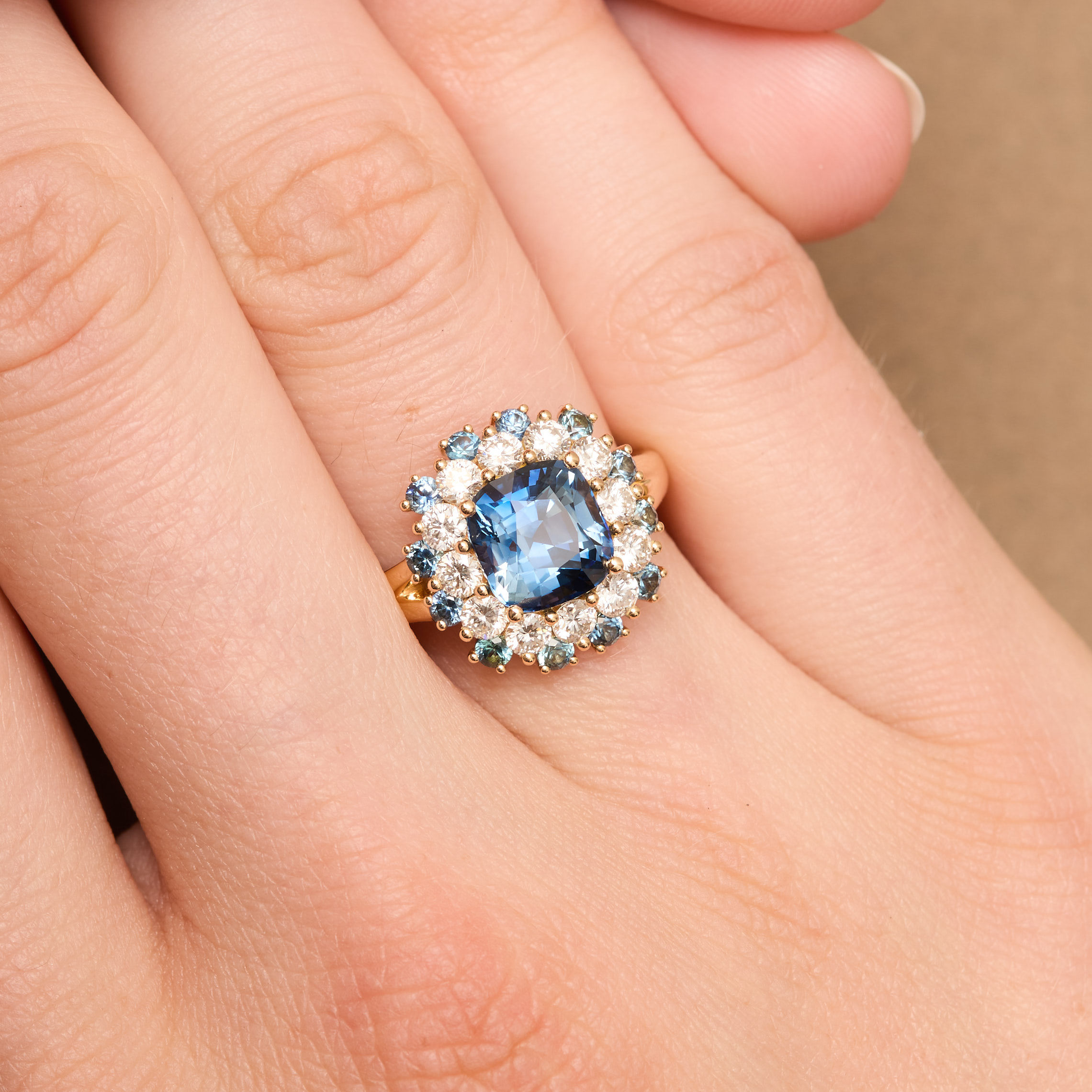 bague saphir teal