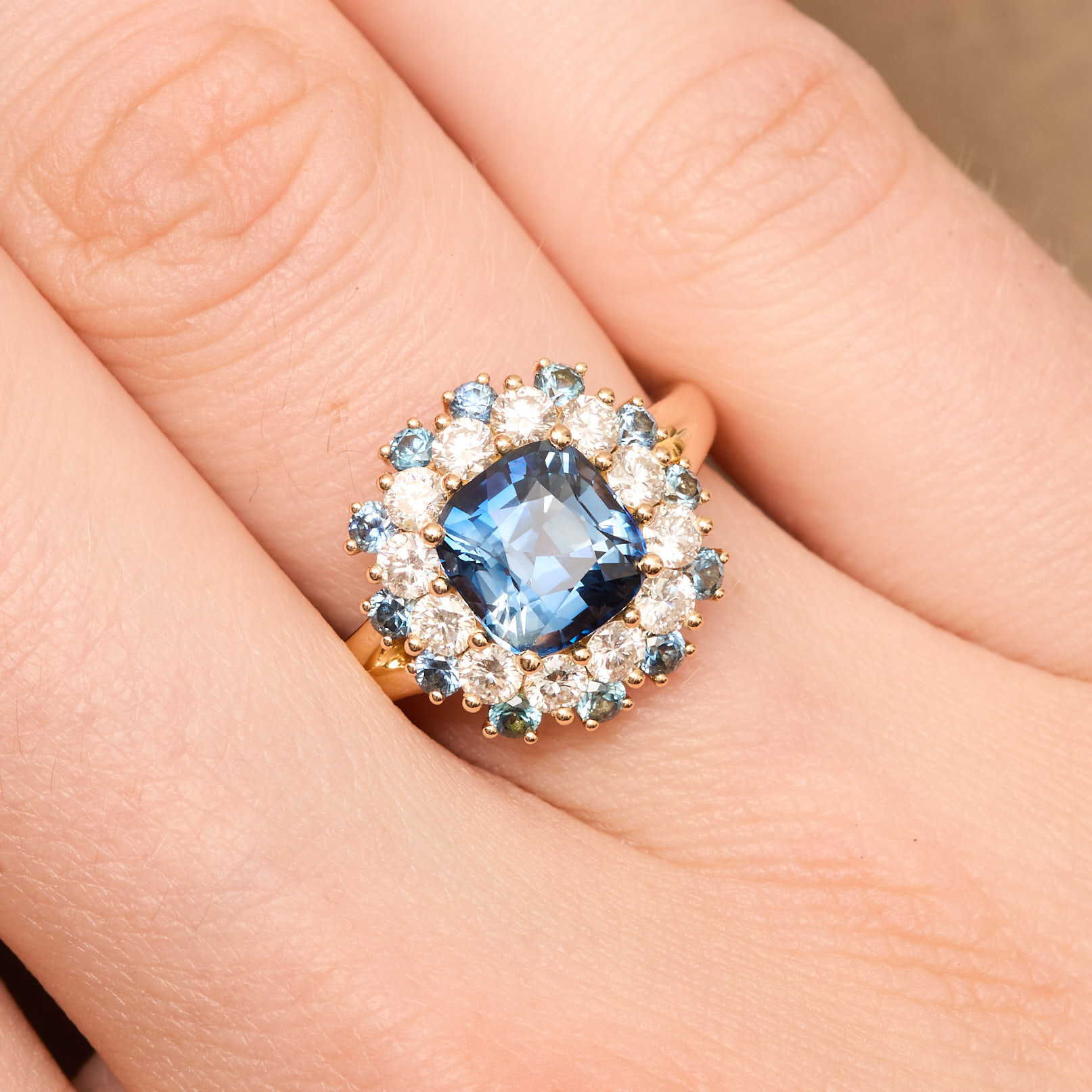 bague saphir teal