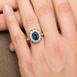 bague saphir teal