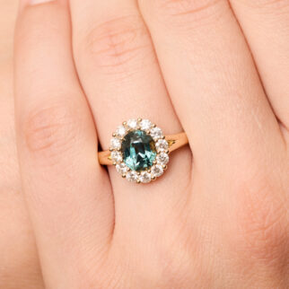 bague saphir teal