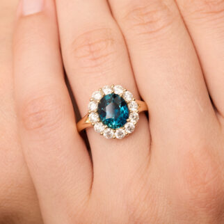 bague saphir teal