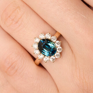 bague saphir teal