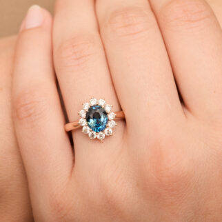 bague saphir teal