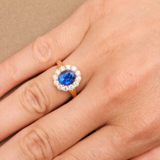 bague marguerite saphir