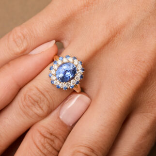 bague marguerite saphir