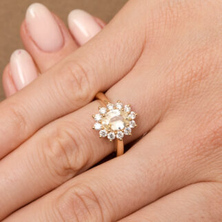 bague saphir jaune