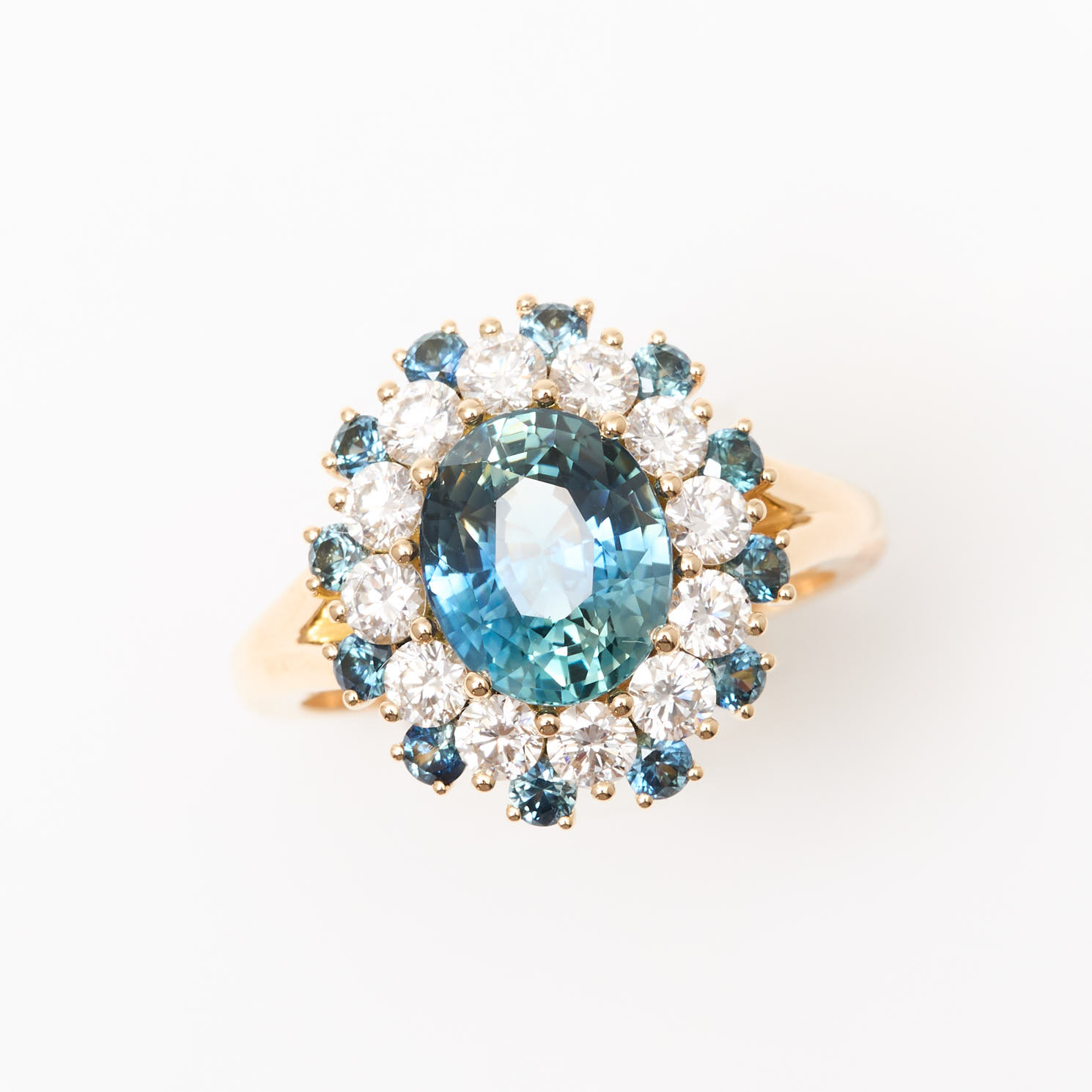 bague saphir teal indigo