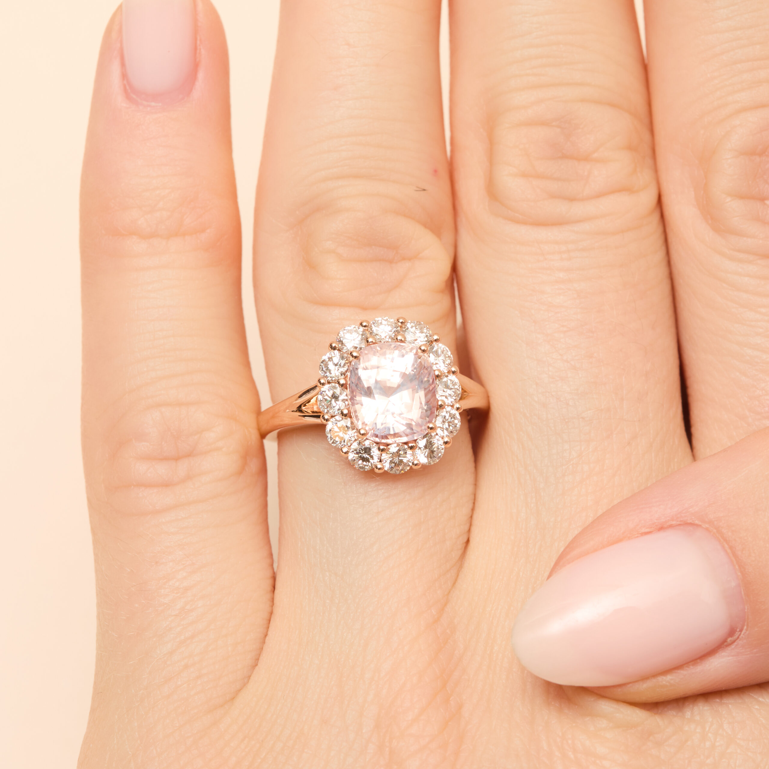 Bague Saphir Padparadscha