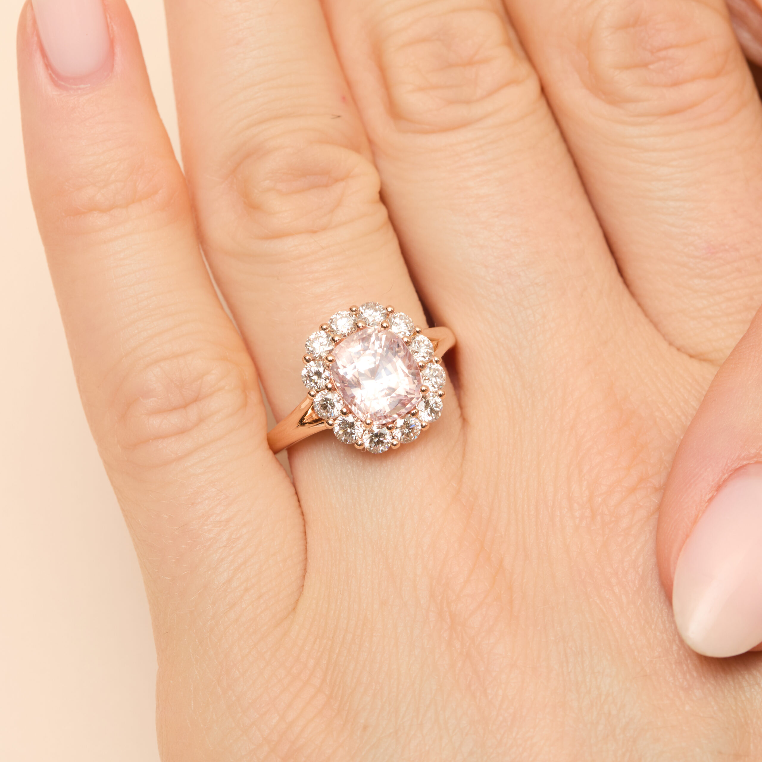 Bague Saphir Padparadscha
